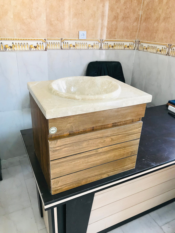 کابینت روشویی مدل ساترون 50 طرح چوب