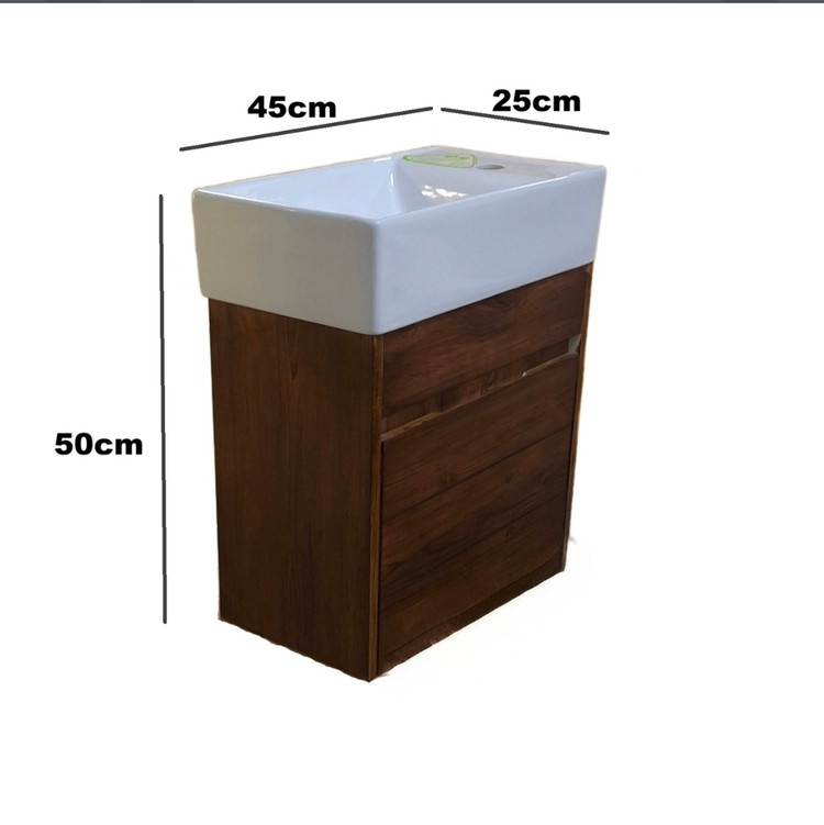ست کابینت و روشویی آندره طرح چوب 25*45