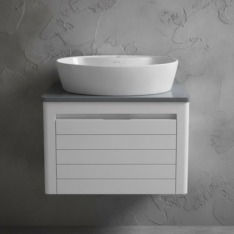 ست کابینت و روشویی ایگل سفید طوسی 40*60